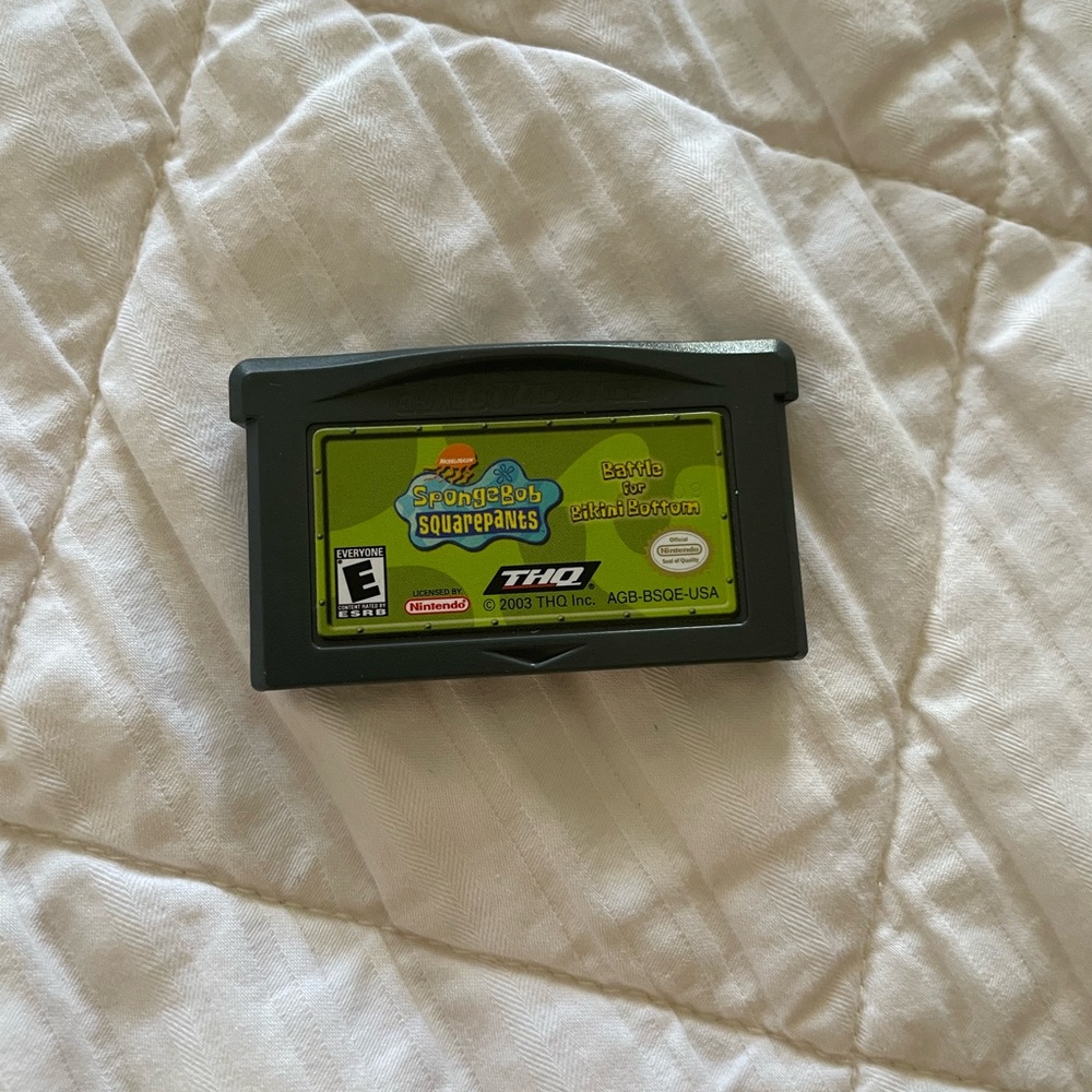 SpongeBob SquarePants Battle for Bikini Bottoms Gameboy Advance Cartridge